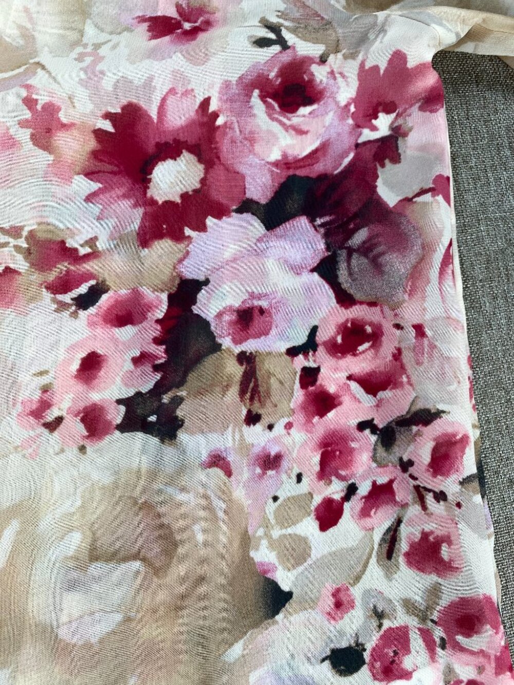 Chaps Button Up Blouse Top Women's Small Multicolor Floral Pleated Back - Picture 6 of 11